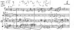 Luigi Nono: Skizze zu den »Variazioni canoniche sulla serie dell’op. 41 di Arnold Schoenberg«, 1950 © Ricordi